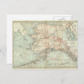 Carte vintage de l'Alaska (Devant / Derrière)