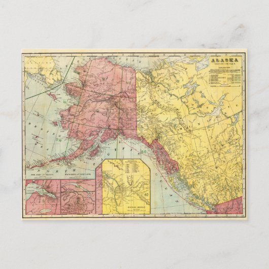 Carte vintage de l'Alaska (Devant)
