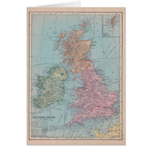 Carte vintage de l'Angleterre