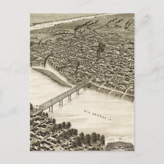 Carte vintage de Laredo Texas (1892) (Devant)