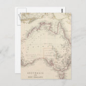 Carte vintage de l'Australie (1848) (Devant / Derrière)