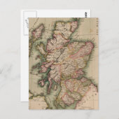 Carte vintage de l'Écosse (1814) (Devant / Derrière)