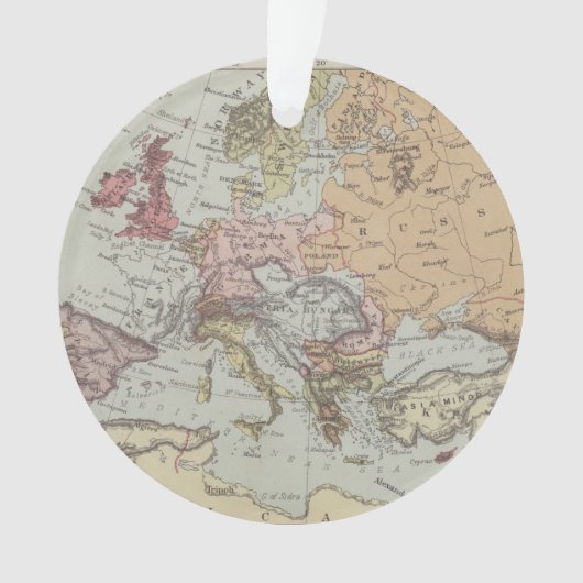 Carte vintage de l'Europe (devant)