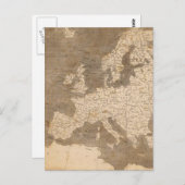 Carte vintage de l'Europe (1804) (Devant / Derrière)