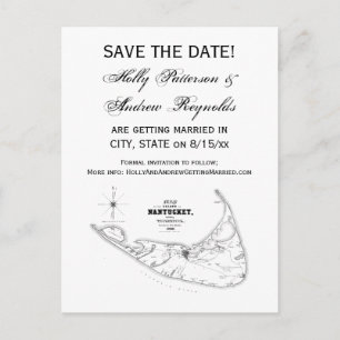 Carte Vintage de l'île Nantucket