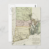 Carte vintage de l'île Rhode (1797) (Devant / Derrière)