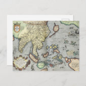 Carte vintage de l'Inde | 1592 (Devant / Derrière)