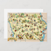 Carte Vintage de l'Iowa (Devant / Derrière)