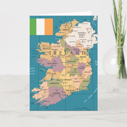 Carte vintage de l'Irlande (Devant)