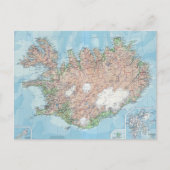 Carte vintage de l'Islande Carte postale (Devant)