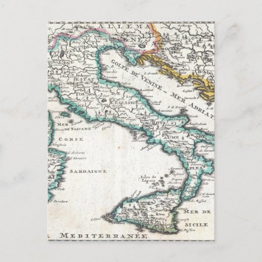 Carte vintage de l'Italie (1706) (Devant)