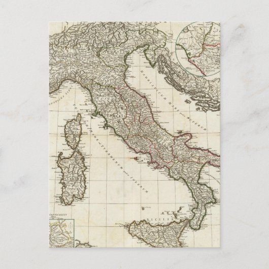 Carte vintage de l'Italie (1764) (Devant)