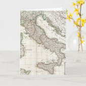 Carte vintage de l'Italie (1770) (Fleur jaune)