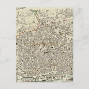Carte vintage de Liverpool Angleterre (1836)