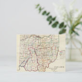 Carte vintage de l'Ohio (1866) (Debout devant)