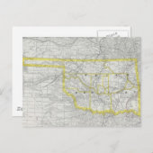 Carte vintage de l'Oklahoma (1889) (Devant / Derrière)