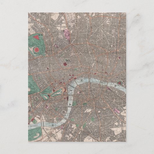 Carte vintage de Londres Angleterre (1862) (Devant)