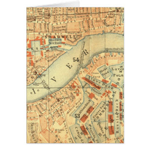 Carte Vintage de Londres Thames