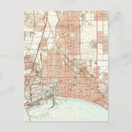 Carte vintage de Long Beach California (1949) (Devant)