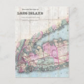 Carte vintage de Long Island (1880) (Devant)