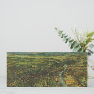 Carte vintage de Los Angeles, Californie et rivièr