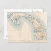 Carte vintage de Lower Cape Cod (Devant / Derrière)