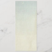 Carte vintage de menu de mariage de coquillage (Dos)