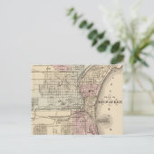 Carte vintage de Milwaukee (1880) (Debout devant)