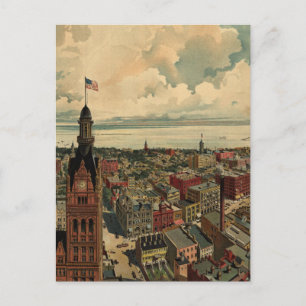 Carte vintage de Milwaukee WI (1898)