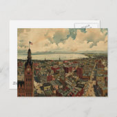 Carte vintage de Milwaukee WI (1898) (Devant / Derrière)