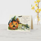 Carte vintage de mythe de Halloween (Fleur jaune)