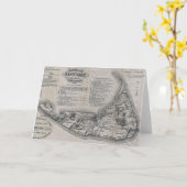 Carte vintage de Nantucket (Fleur jaune)