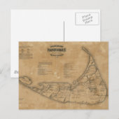 Carte vintage de Nantucket (1869) (Devant / Derrière)