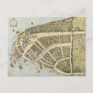 Carte vintage de New Amsterdam (1660)