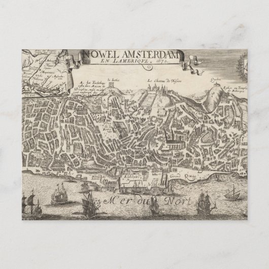 Carte vintage de New York (1672) (Devant)