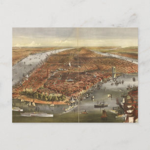 Carte vintage de New York (1870)