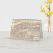 Carte vintage de New York / Brooklyn (Fleur jaune)