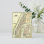 Carte vintage de New York City Manhattan (Debout devant)