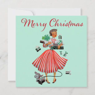 Carte vintage de Noël 1950