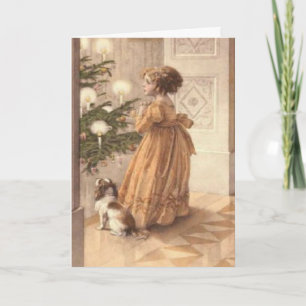 Carte vintage de Noël avec le poème