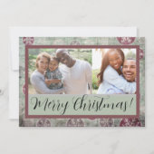 Carte Vintage de Noël défraîchi Photo (Devant)