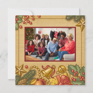 Carte vintage de Noël et de Nouvel An