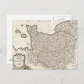 Carte vintage de Normandie (1771) (Devant / Derrière)