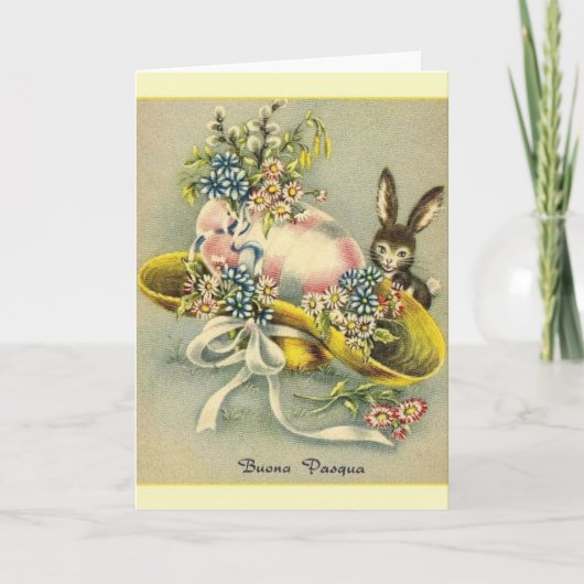 Carte vintage de Pâques Buona Pasqua (Devant)