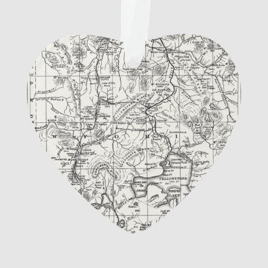 Carte vintage de parc national de Yellowstone (dos)