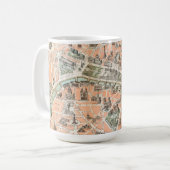 Carte Vintage de Paris Coffee Mug (Devant gauche)