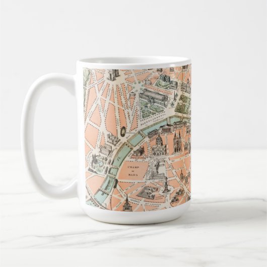 Carte Vintage de Paris Coffee Mug (Gauche)