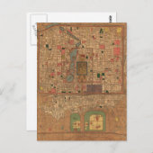 Carte vintage de Pékin Chine (1914) (Devant / Derrière)