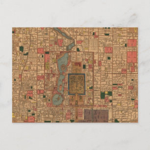 Carte vintage de Pékin Chine (1914)