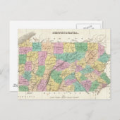 Carte vintage de Pennsylvanie (1827) (Devant / Derrière)